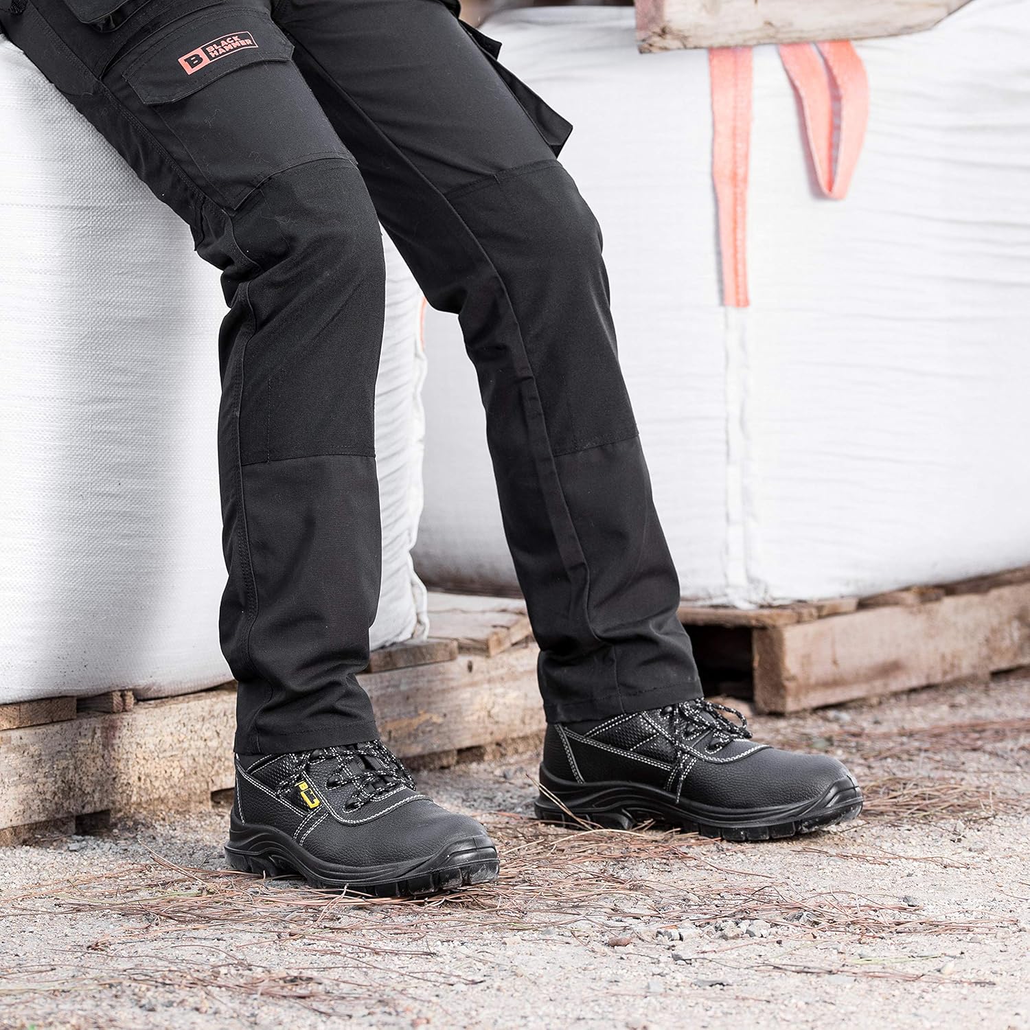 Detalle de BLACK HAMMER Sicherheitsstiefel Herren – Wasserdicht, S3 SRC mit Stahlkappe
