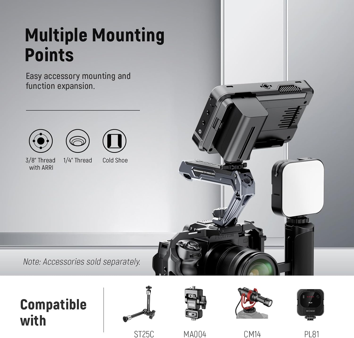 Detalle de NEEWER CA078 top handle for cameras 22 lb