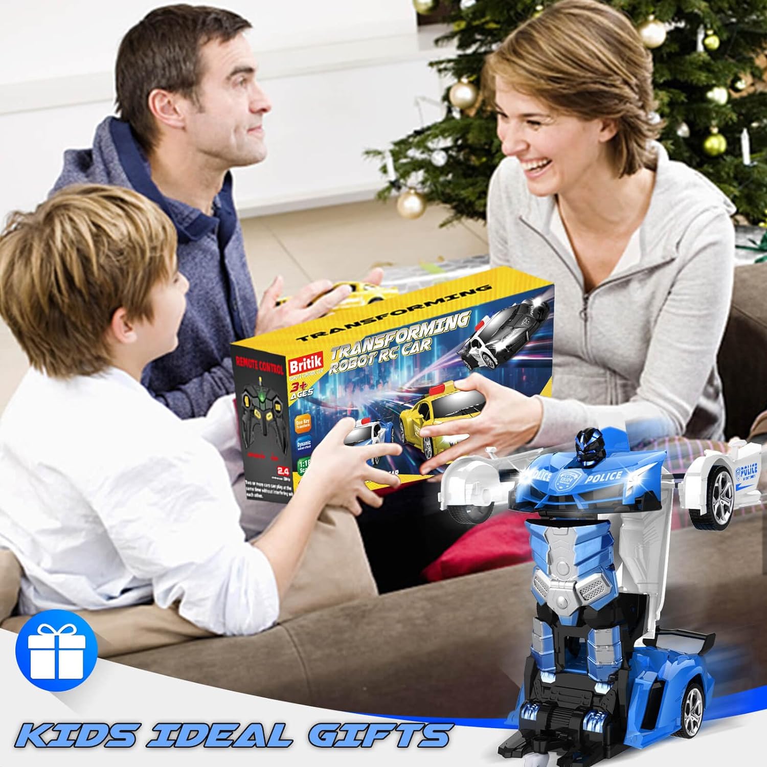 Thumbnail 6 de Britik Transforming RC Police Car 2 in 1