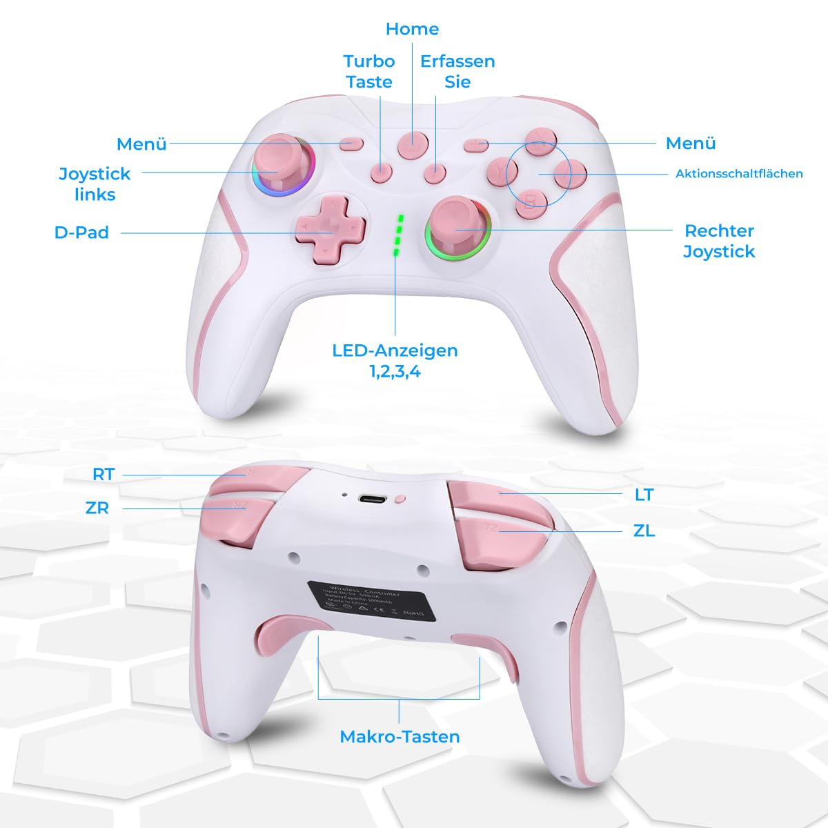Thumbnail 2 de NK Wireless Switch Controller Bluetooth, Dual Shock
