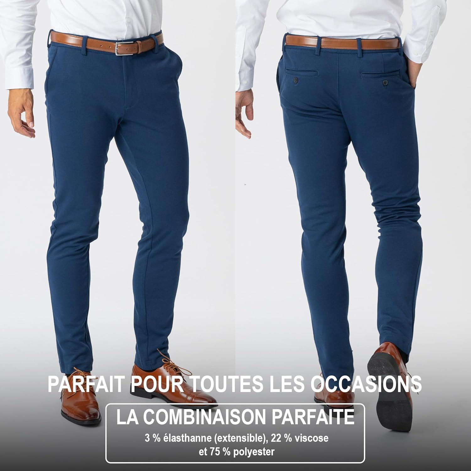 Thumbnail 3 de Performance Pants — Pantalon Stretch élégant pour Homme, coupe ajustée et confort durable
