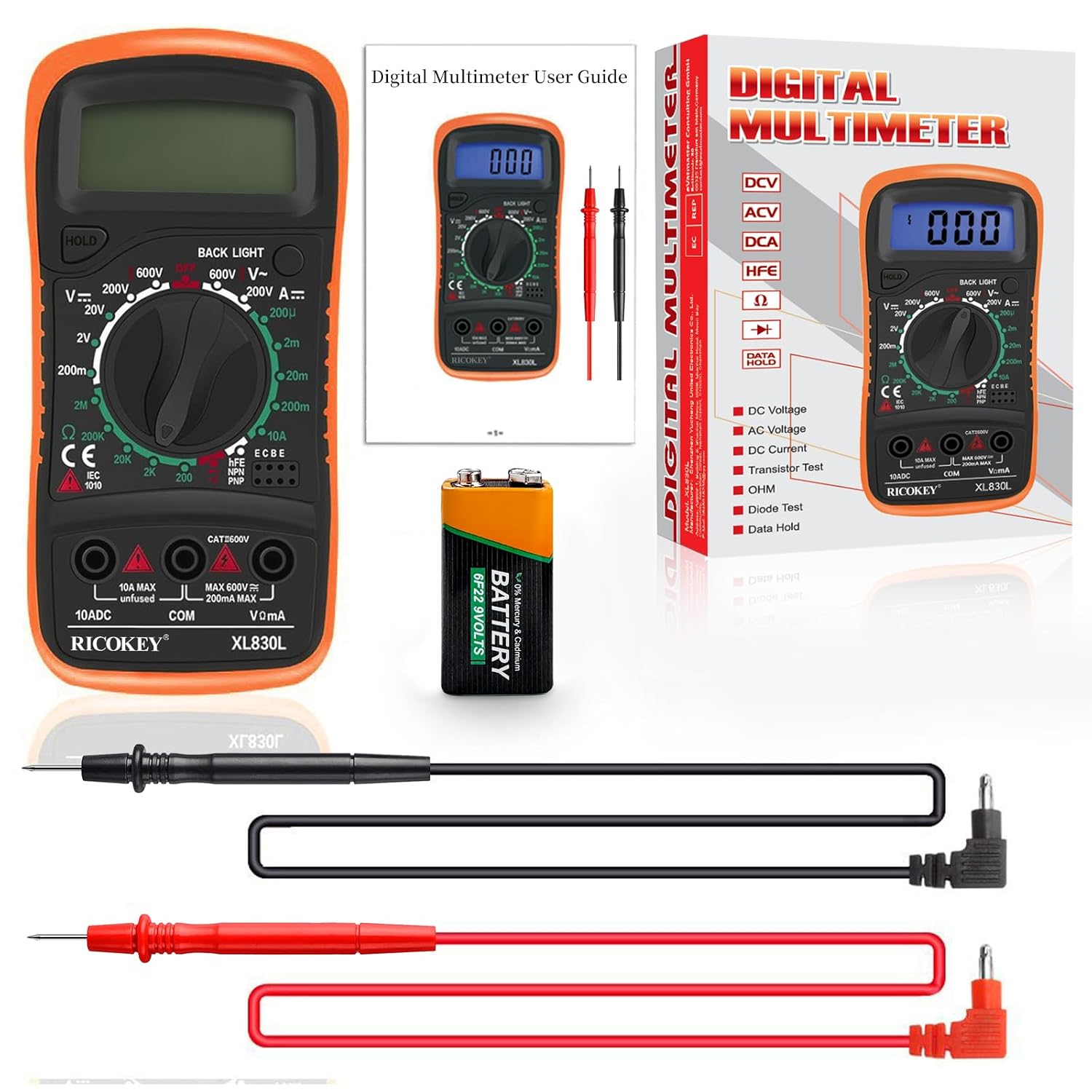 Thumbnail 6 de Digital Multimeter Voltmeter 2.7in LCD