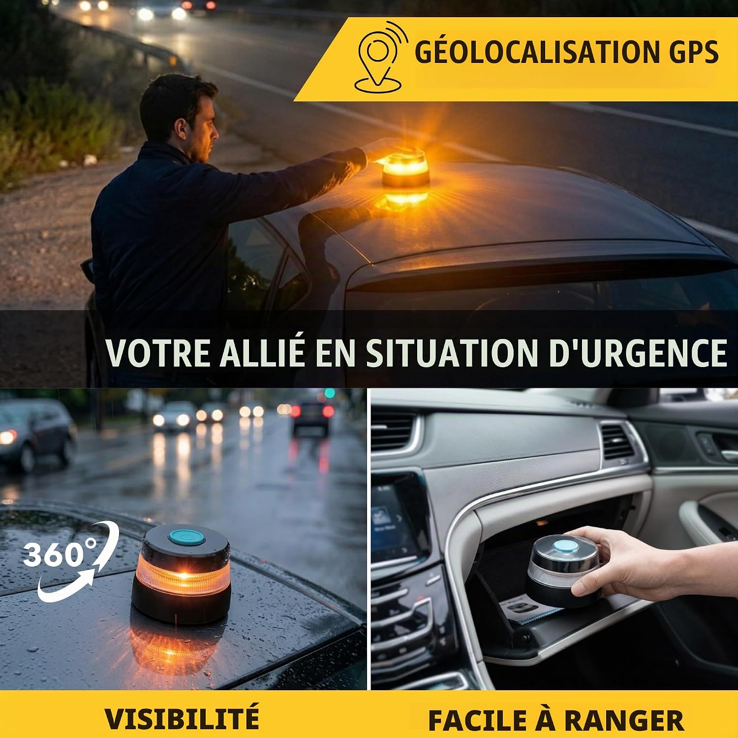Thumbnail 3 de MAGIC SELECT V16-noodlicht met DGT 3.0-geolocatie, 360°-knipperlicht en magneet