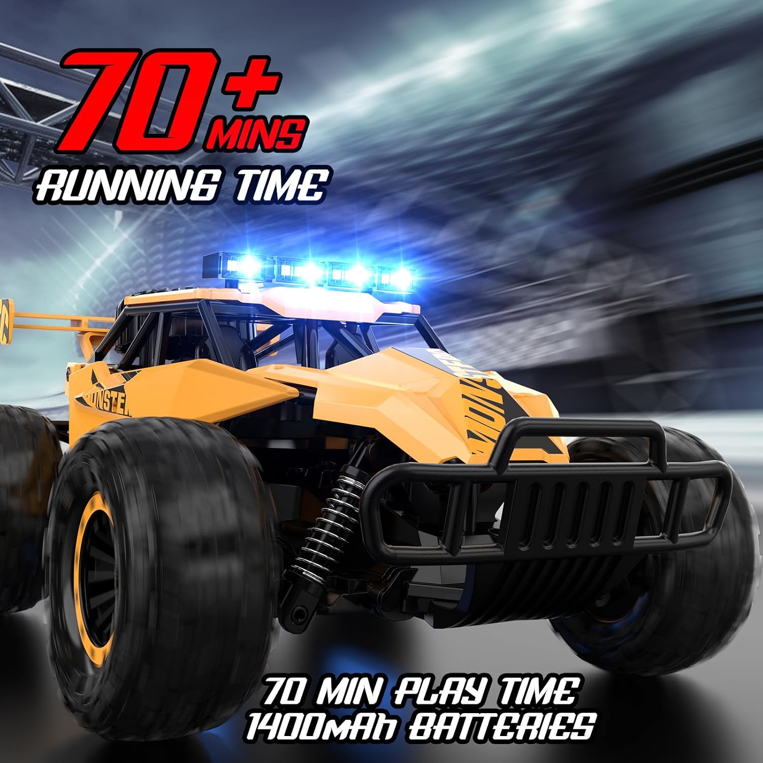 Detalle de BLUEJAY 1809 RC Monster Truck, 2.4GHz, 33 km/h, LED Lights