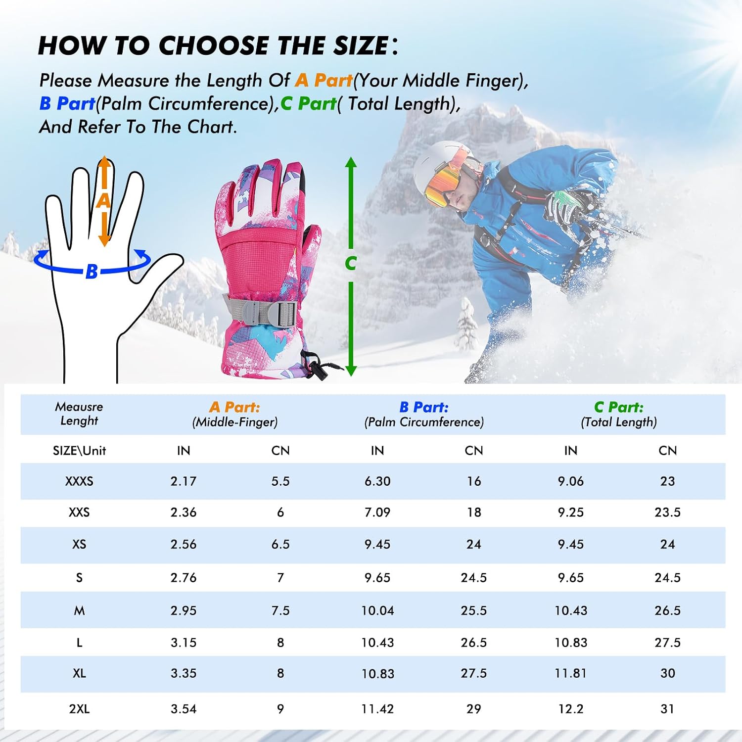 Thumbnail 5 de Pnosnesy Ski Gloves