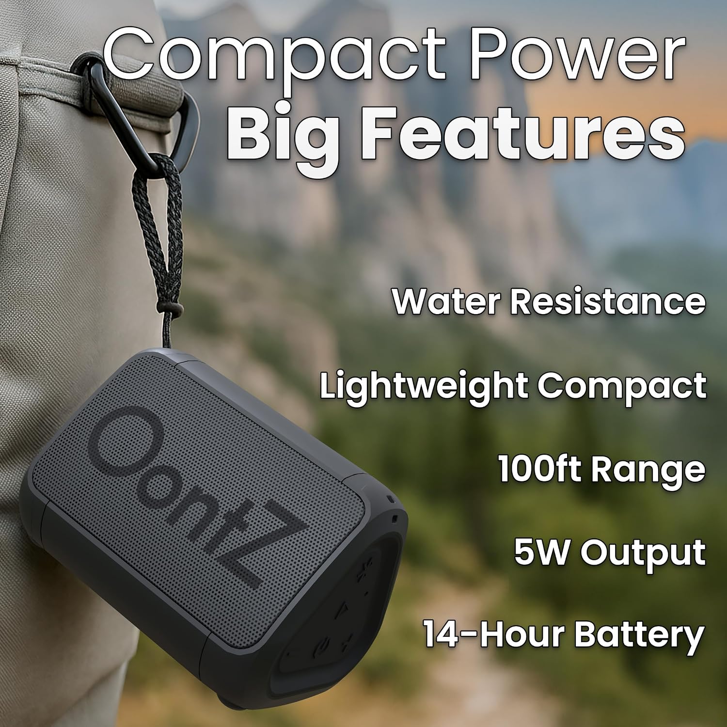 Detalle de Cambridge Soundworks SWOASOLBK OontZ Angle Solo Compact Bluetooth Speaker