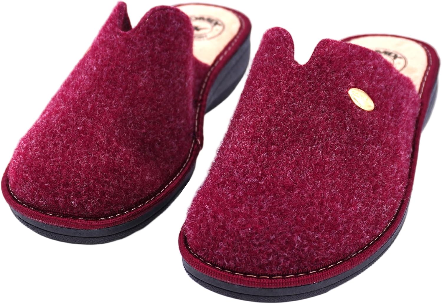 Detalle 2 de JOMIX pantoffels voor dames met sleehak, van vilt en orthopedisch