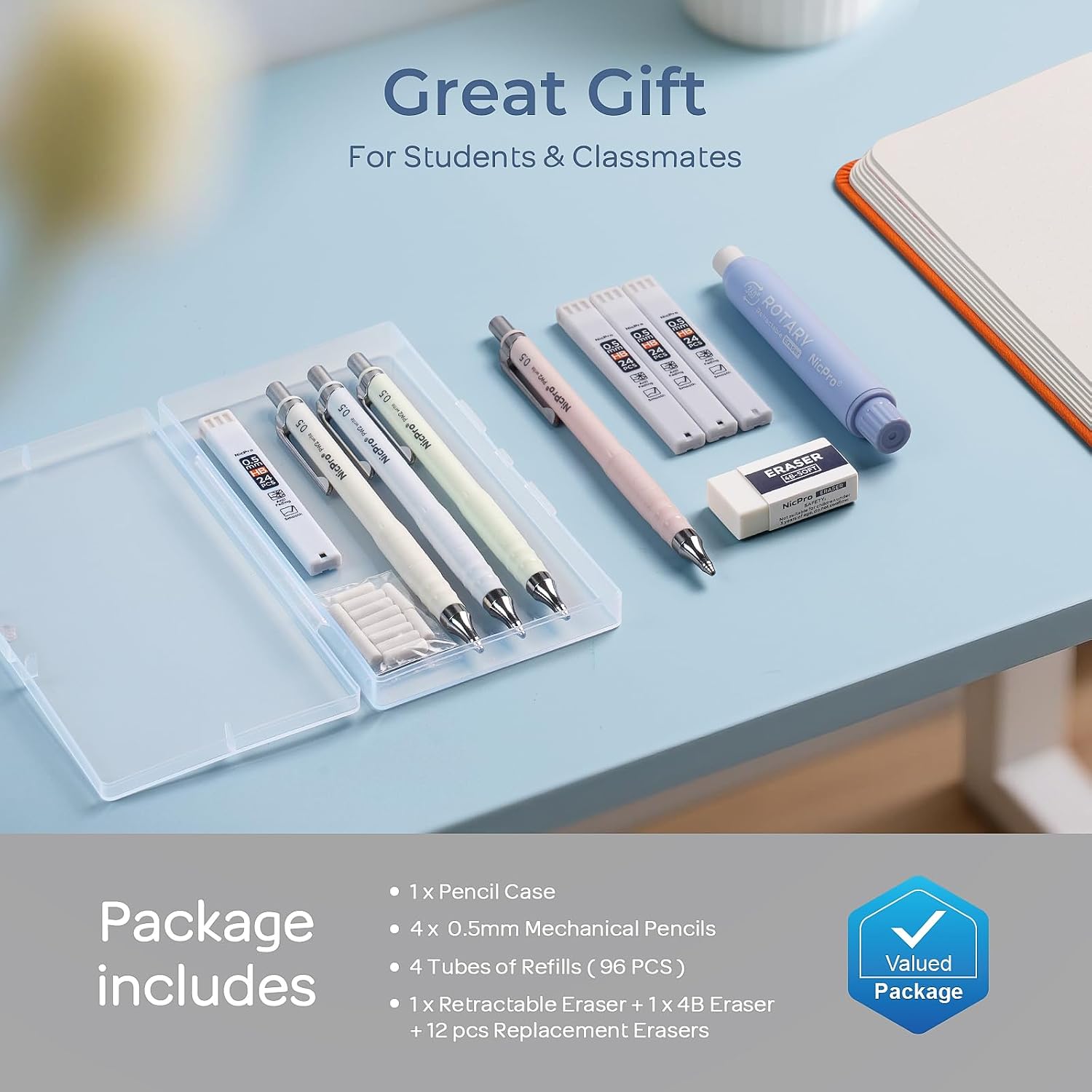 Thumbnail 6 de Nicpro PW2 Mechanical Pencil Set, 0.5mm Pastel Pencils with HB Refills