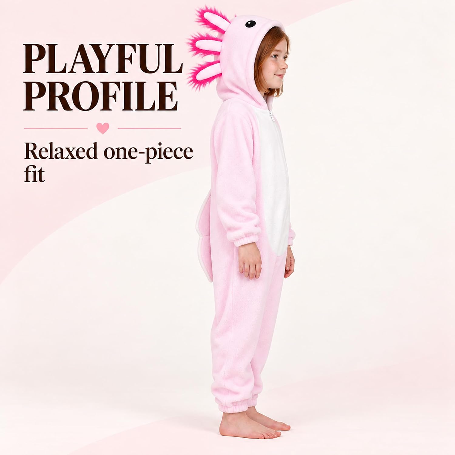 Detalle 2 de Corespe Kids Cat Costume Onesie with Pointed Ears, Tail and Front Zipper