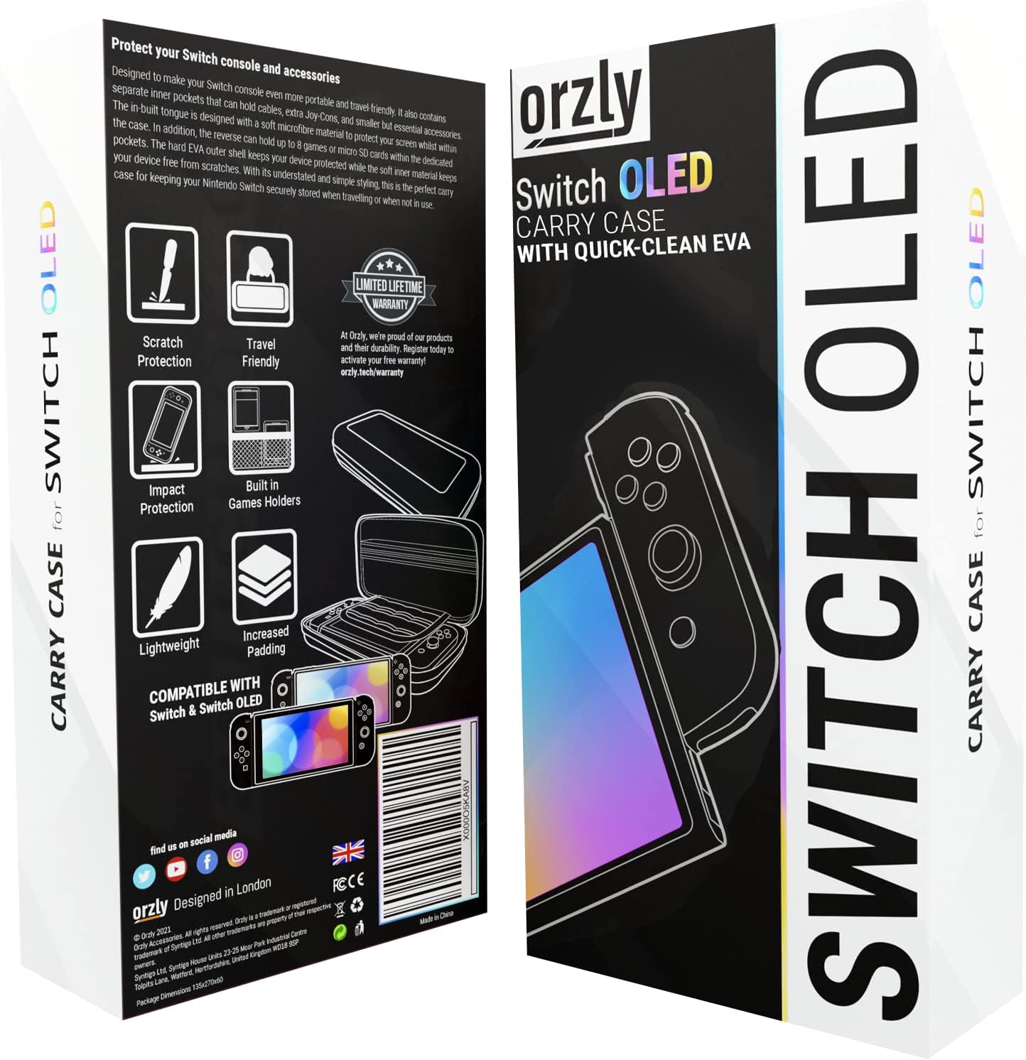 Detalle 2 de Orzly Carry Case for Nintendo Switch OLED 7-inch