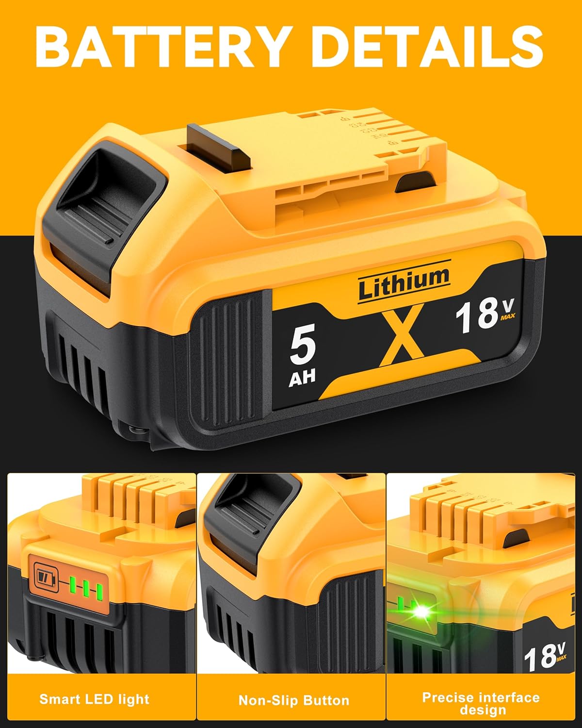Detalle de 18V 5.0Ah DCB182 battery replacement