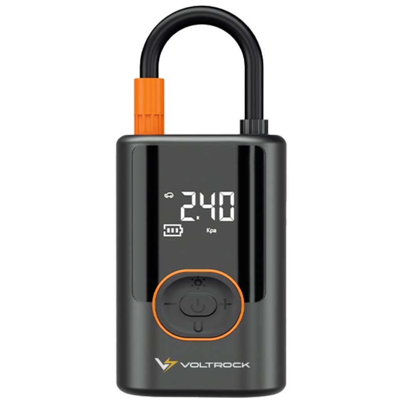 Detalle 2 de Voltrock Mini compresor inflador portátil QuickAir: 0,2–10 bar, USB‑C y power bank