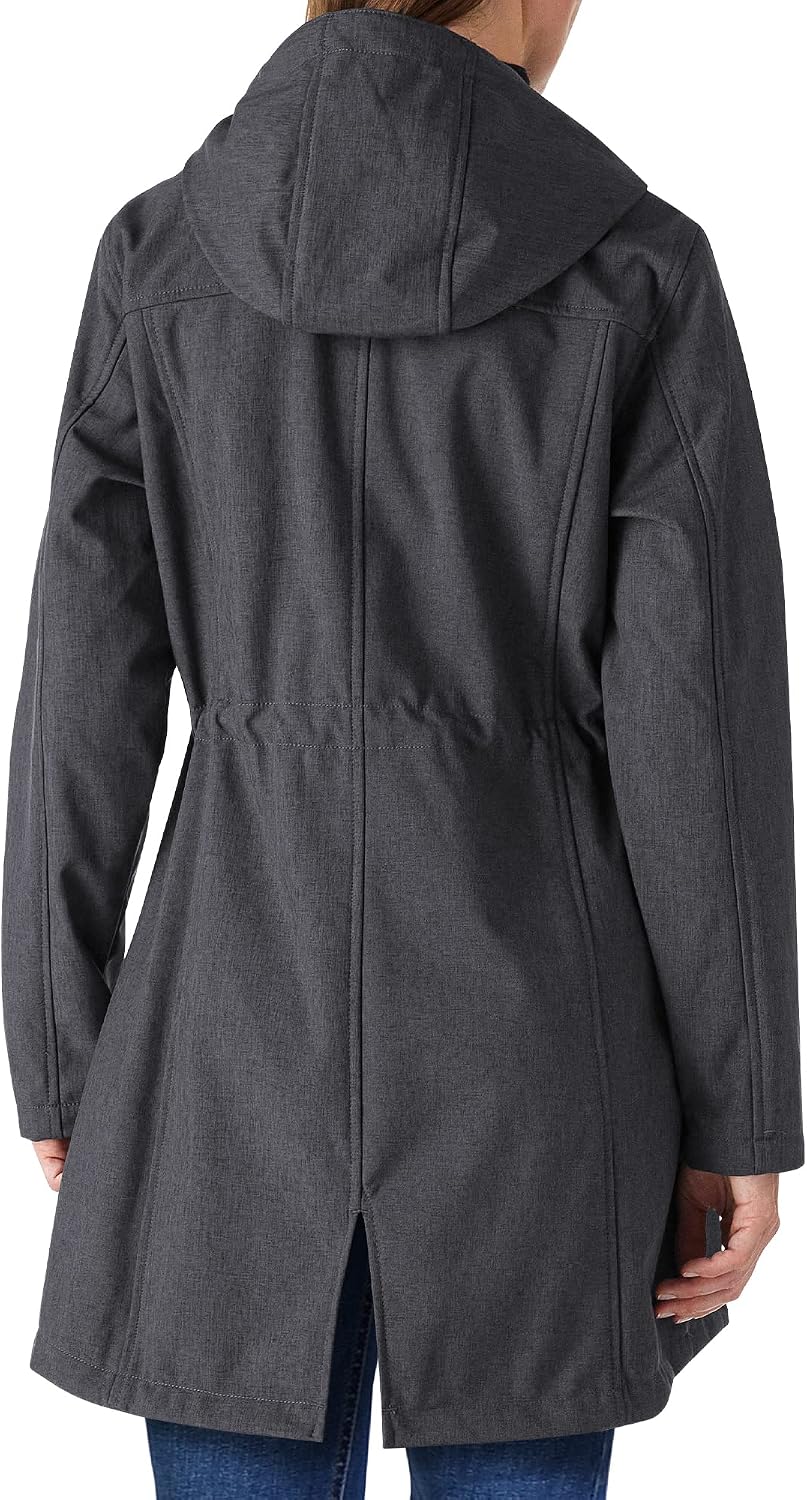 Thumbnail 1 de Damen Lange Regenjacke Softshell mit Kapuze