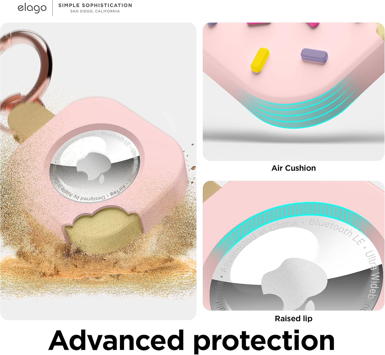Thumbnail 6 de elago Coque Glace en silicone pour Apple AirTag 2e/1re gén — étui de protection complète (rose)