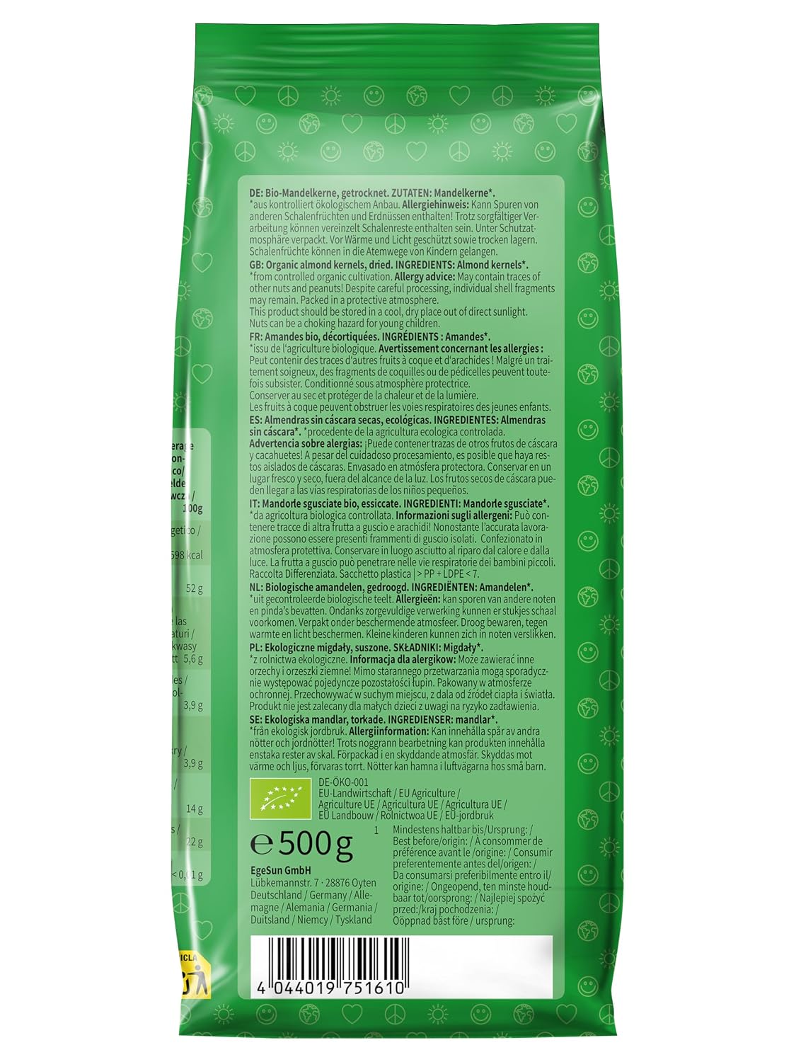 Thumbnail 2 de Mundo Feliz Ganze Mandeln aus Bio-Anbau – 2 x 500 g