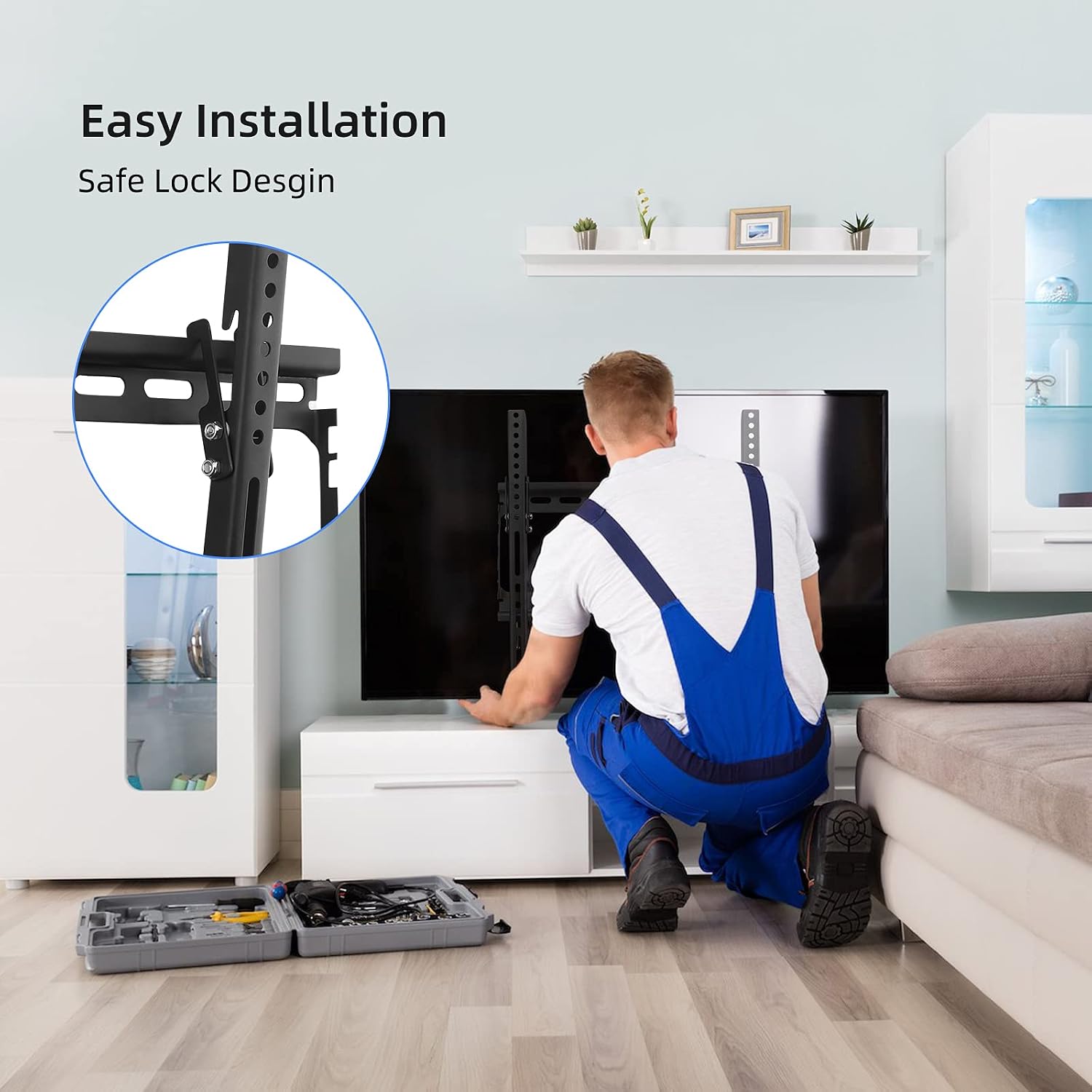 Detalle de Suptek TV Wall Mount for 26–60 inch TVs (Max 400x400 VESA) with 10° Tilt