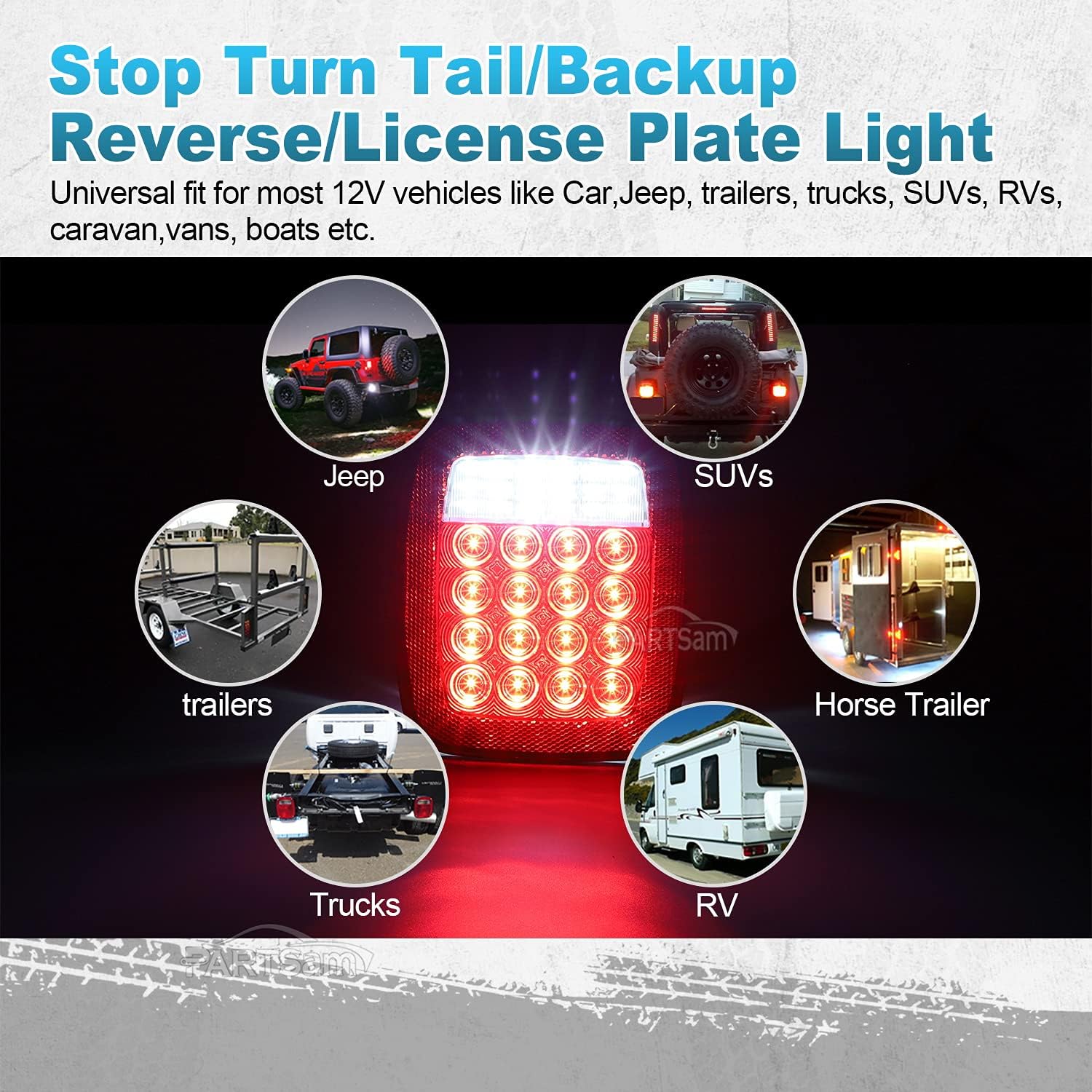 Detalle 1 de Partsam LED Tail Lights, 12V