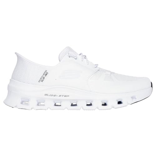 Detalle 2 de Skechers Glide-Step Pro Herren-Turnschuhe, White Mesh/Hotmelt, EU 42