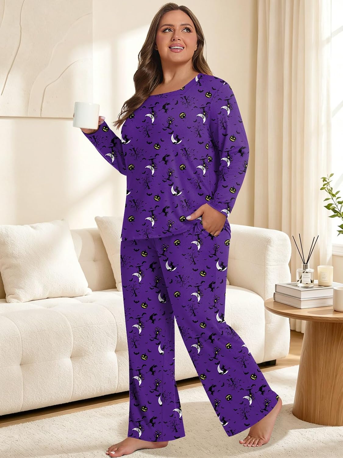 Thumbnail 1 de HOTGIFT Plus-Size Pajama Set, 95% Rayon
