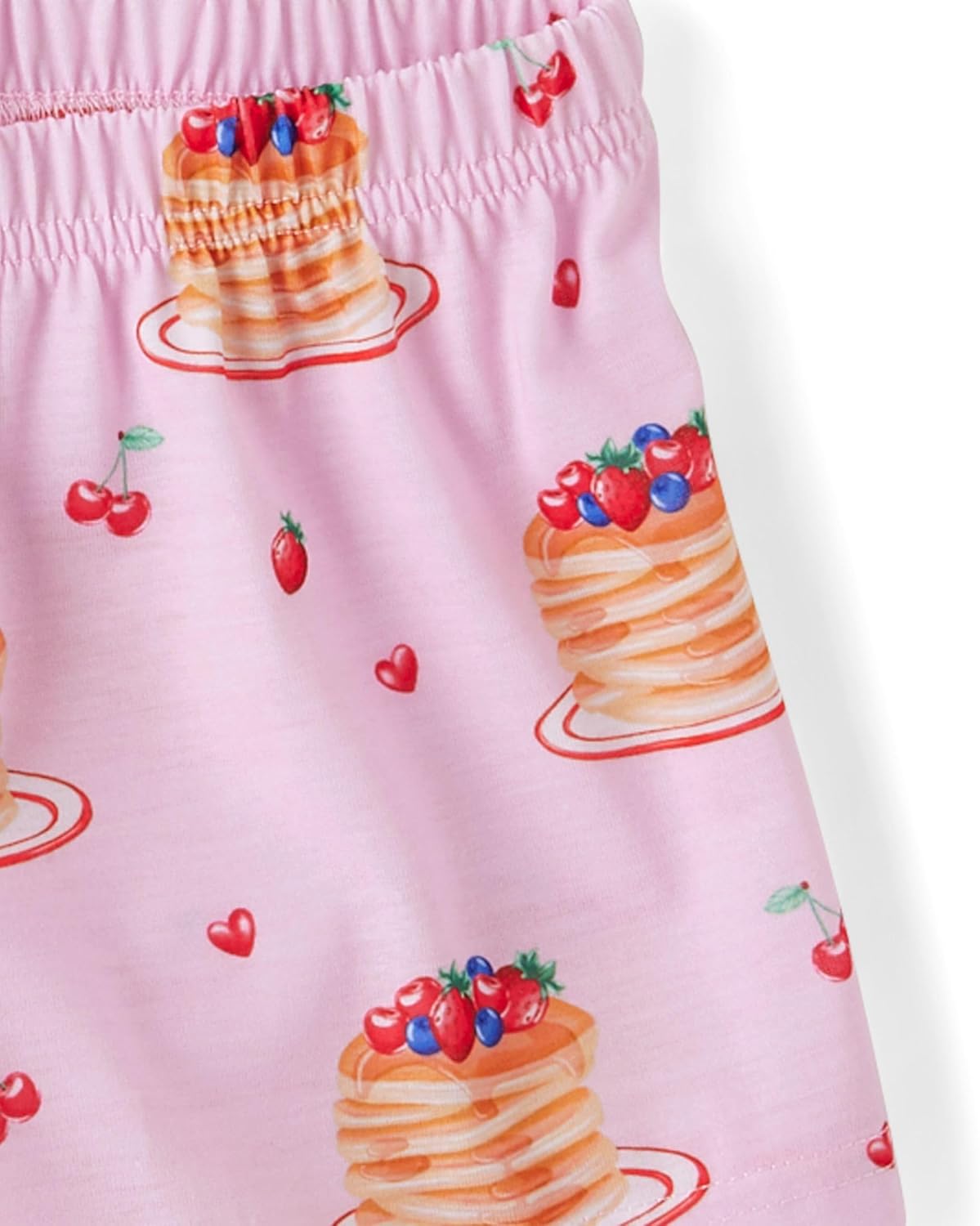 Detalle 2 de The Children's Place Girls' Sleeve Top & Shorts 2-Piece Pajama Set