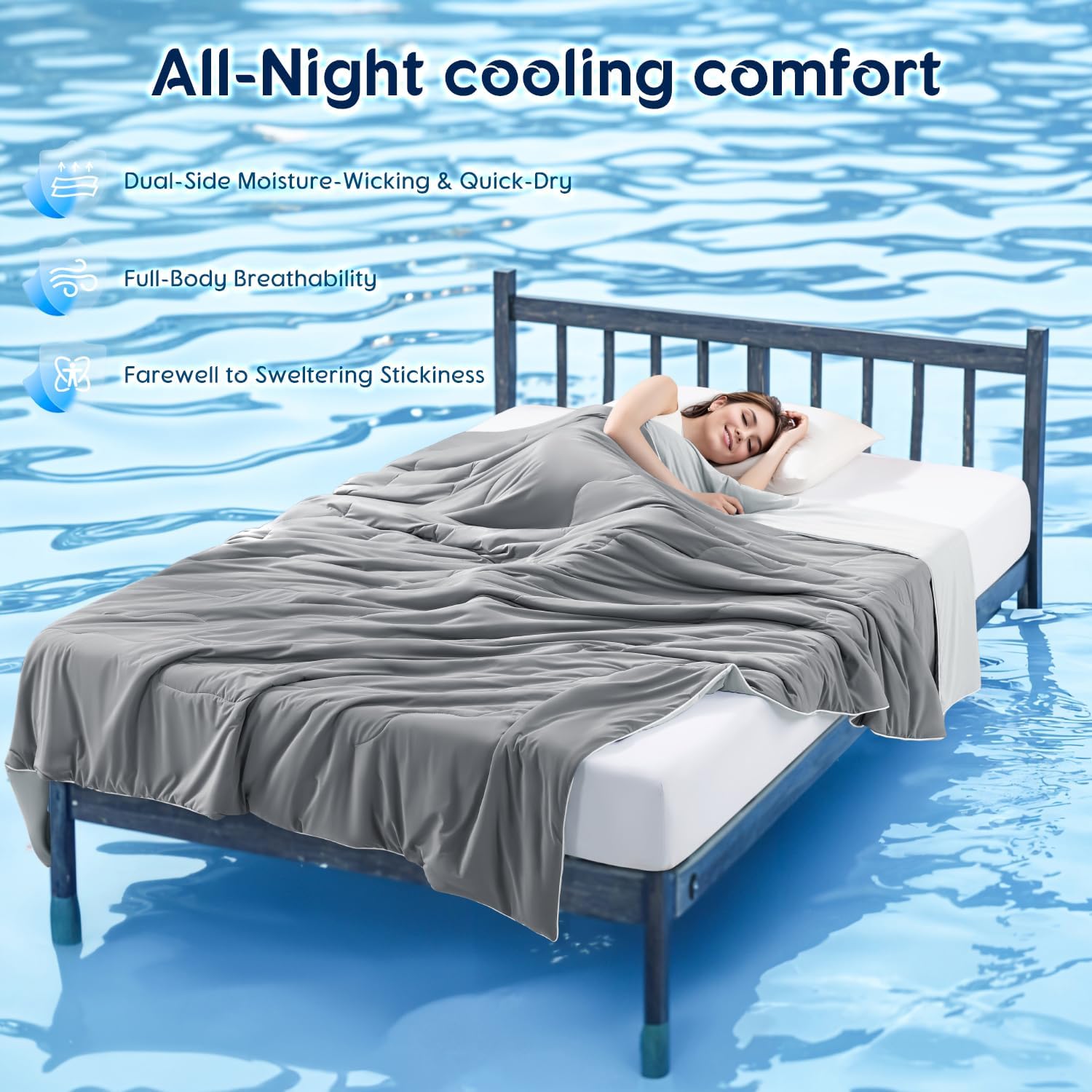 Detalle de Gehtmnl Cooling Blanket for Hot Sleepers & Night Sweats