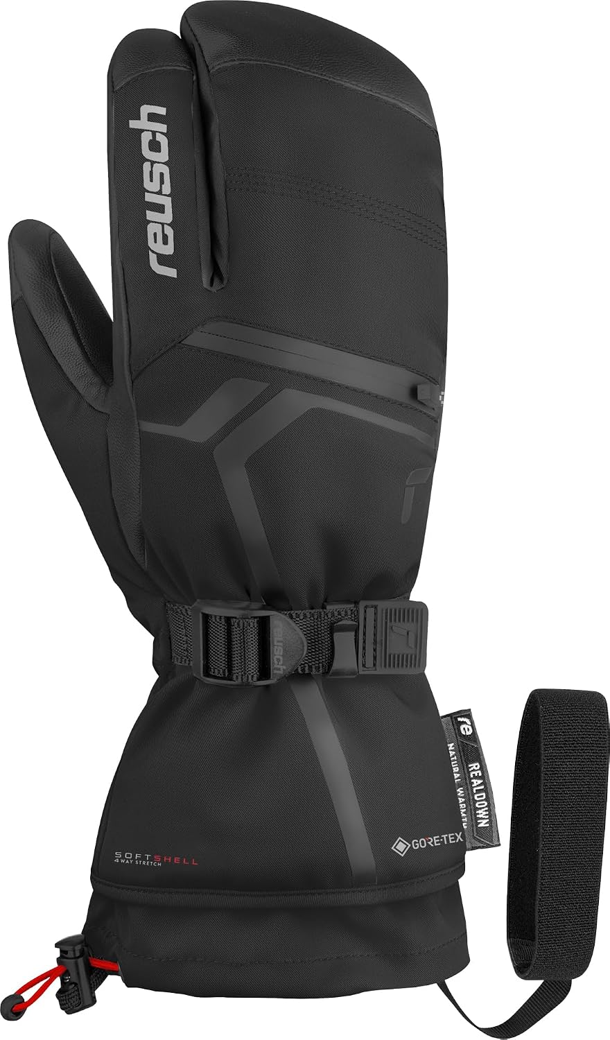 Detalle 2 de Reusch Down Spirit GTX Lobster – męskie rękawice narciarskie 3-palcowe z puchem