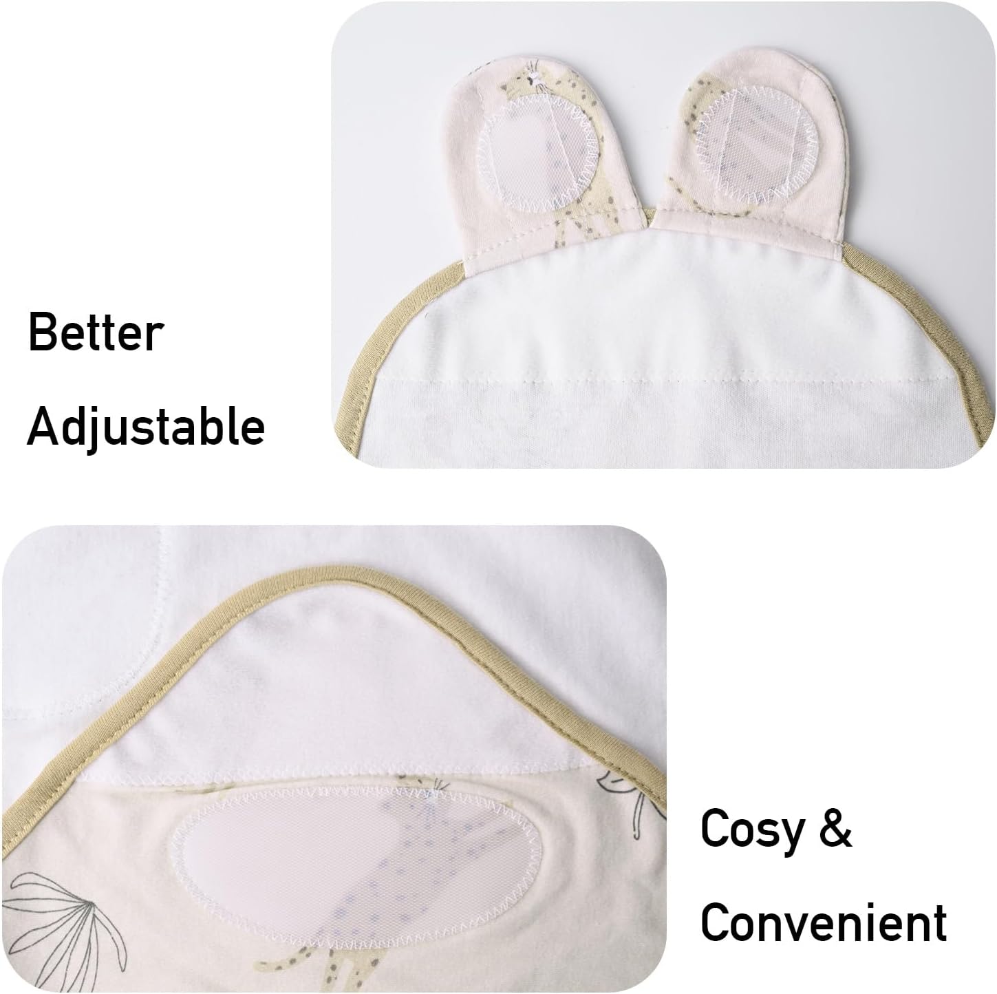 Thumbnail 4 de Soarwg Kids Pucktücher für Neugeborene (0–3 Monate), 3er-Set – atmungsaktiv, verstellbar & Baumwolle mit Jungle Jolly Design