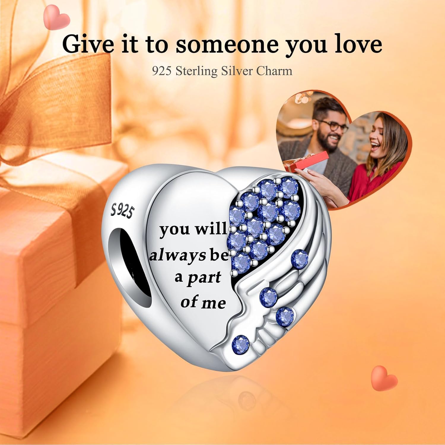 Thumbnail 1 de Rimgoris 925 Sterling-Silber Charm für Damenarmbänder „Ewige Liebe“ (Valentinstag)