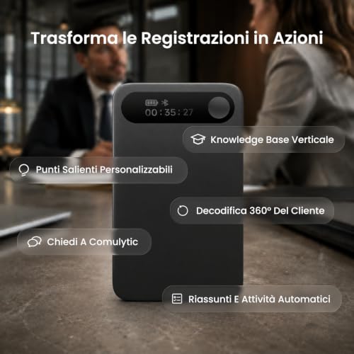Detalle de Comulytic Note Pro Registratore Vocale AI con Trascrizione Illimitata