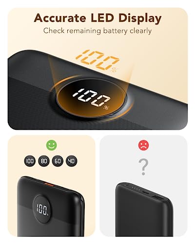 Detalle de VEGER Power Bank 10000mAh: carga rápida y diseño ultradelgado para tus dispositivos