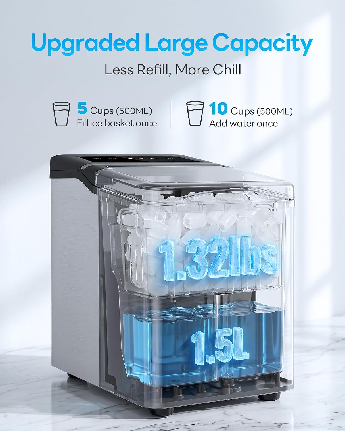 Detalle 1 de Sencre Countertop Ice Maker 26.5 lbs/24h