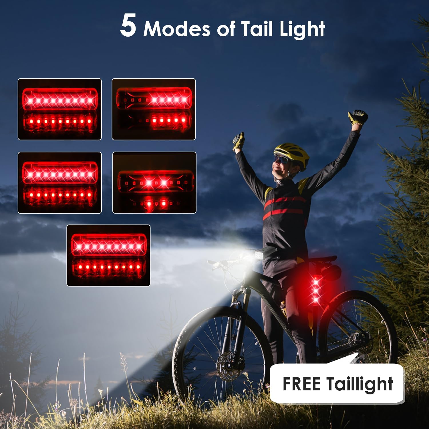 Thumbnail 6 de KASLIGHT Rechargeable Bike Light Set with Handlebar Headlight and Taillight