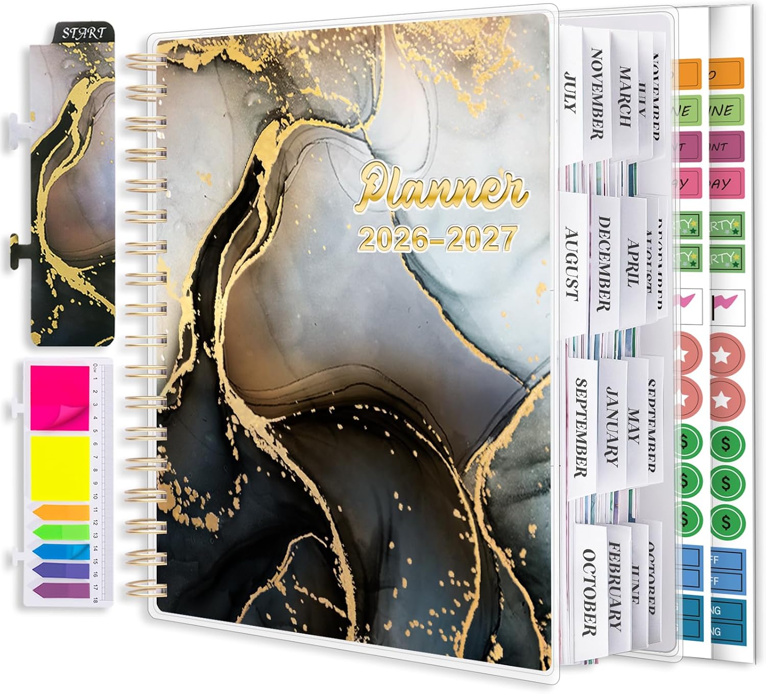 Detalle de montcool MCOPAPBK2407 18-Month Academic Planner with Weekly and Monthly Views