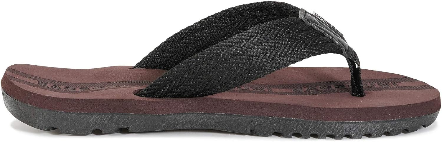 Detalle de Damen/Herren Zehentrenner Sommer Flip Flops – sportlicher, schlichter Hausschuhe-Sandale