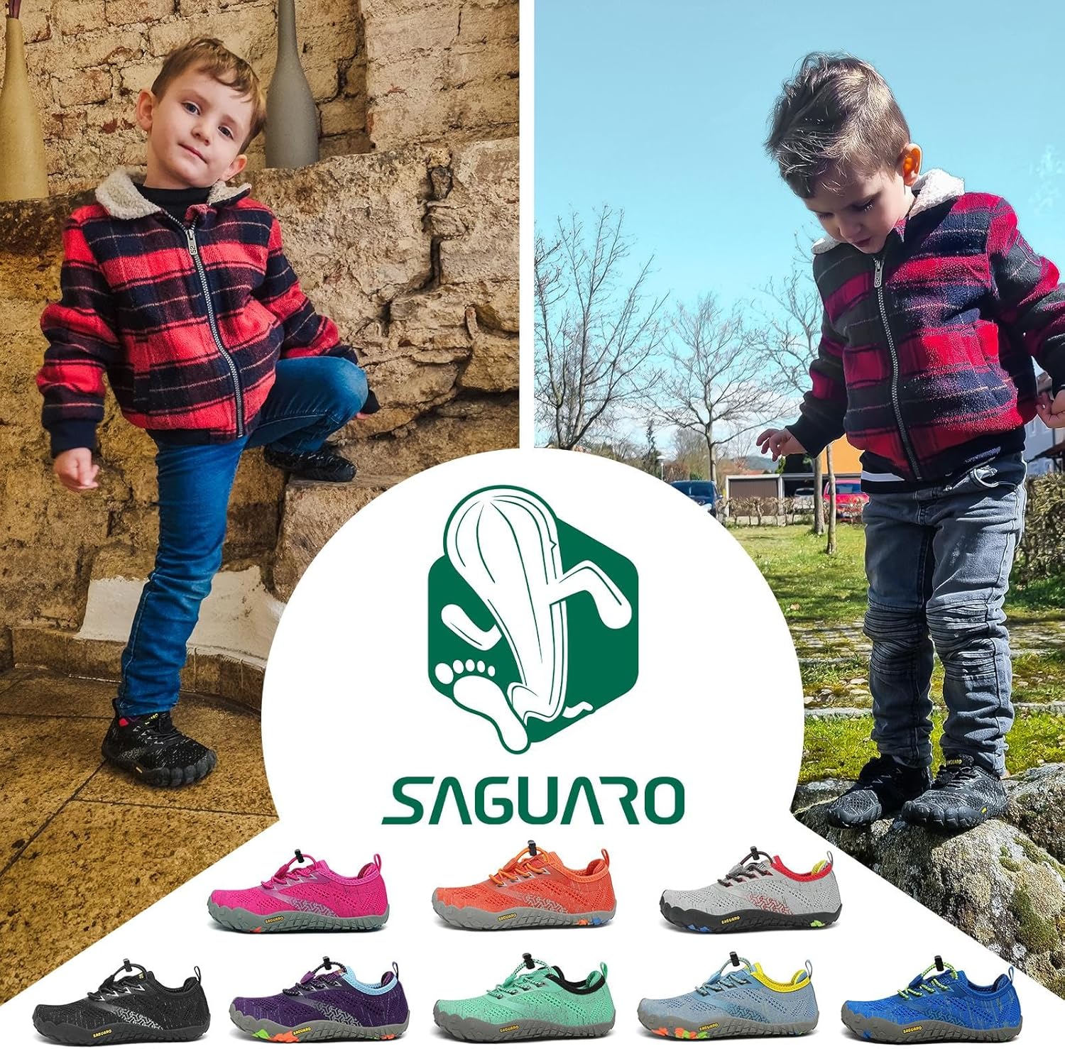Thumbnail 1 de SAGUARO Kinder Barfußschuhe atmungsaktiv & rutschfest (Gr. 24–36)
