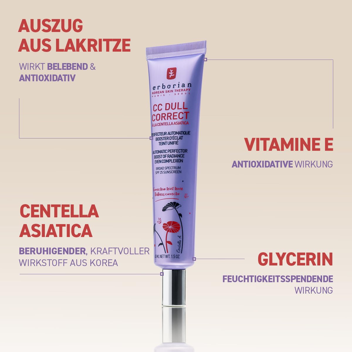 Thumbnail 4 de Erborian CC Dull Correct – Automatische Teintperfektionspflege mit violetten Pigmenten