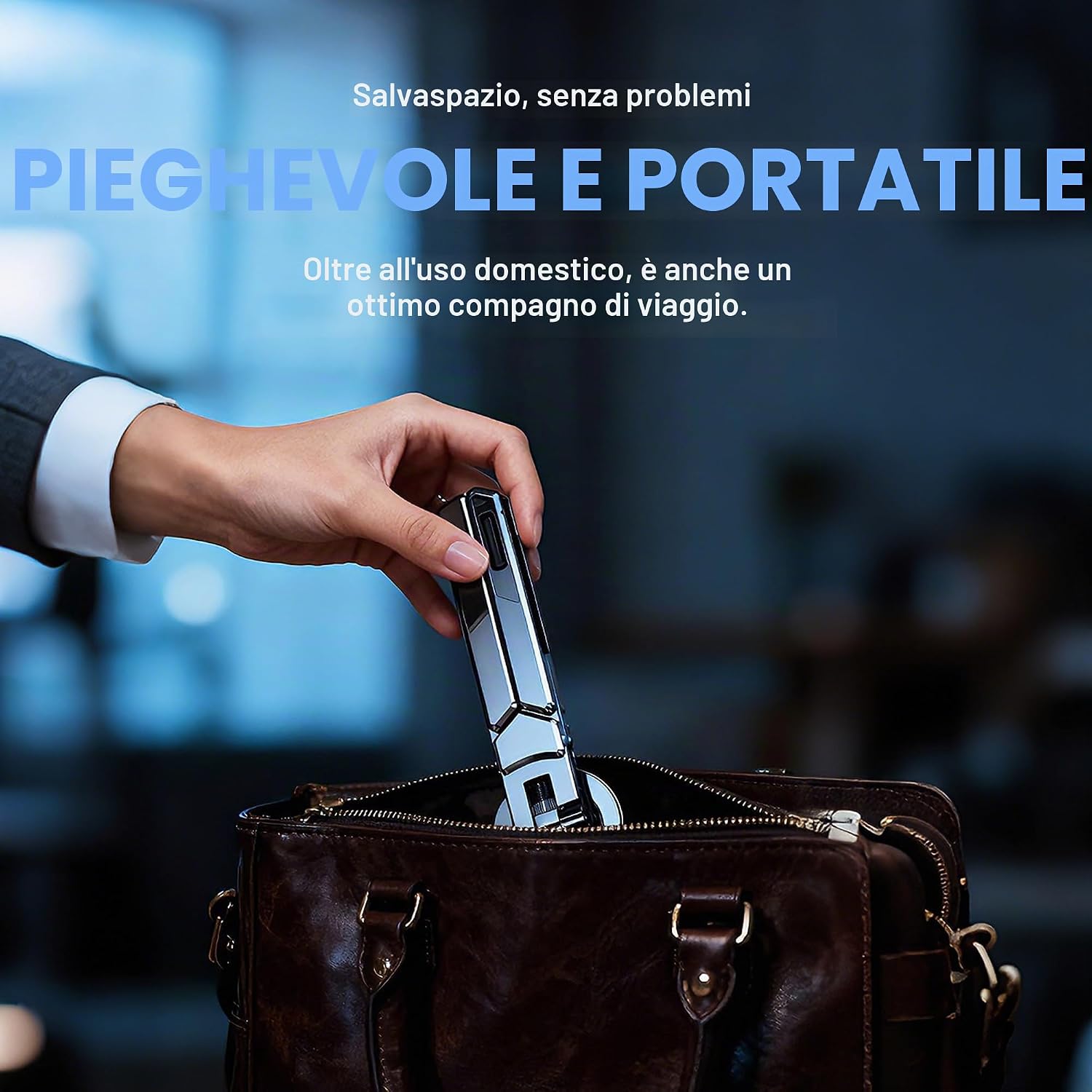 Detalle de NANDADEVI Supporto magnetico portatile in alluminio: robusto, leggero e regolabile per telefono, tablet e laptop