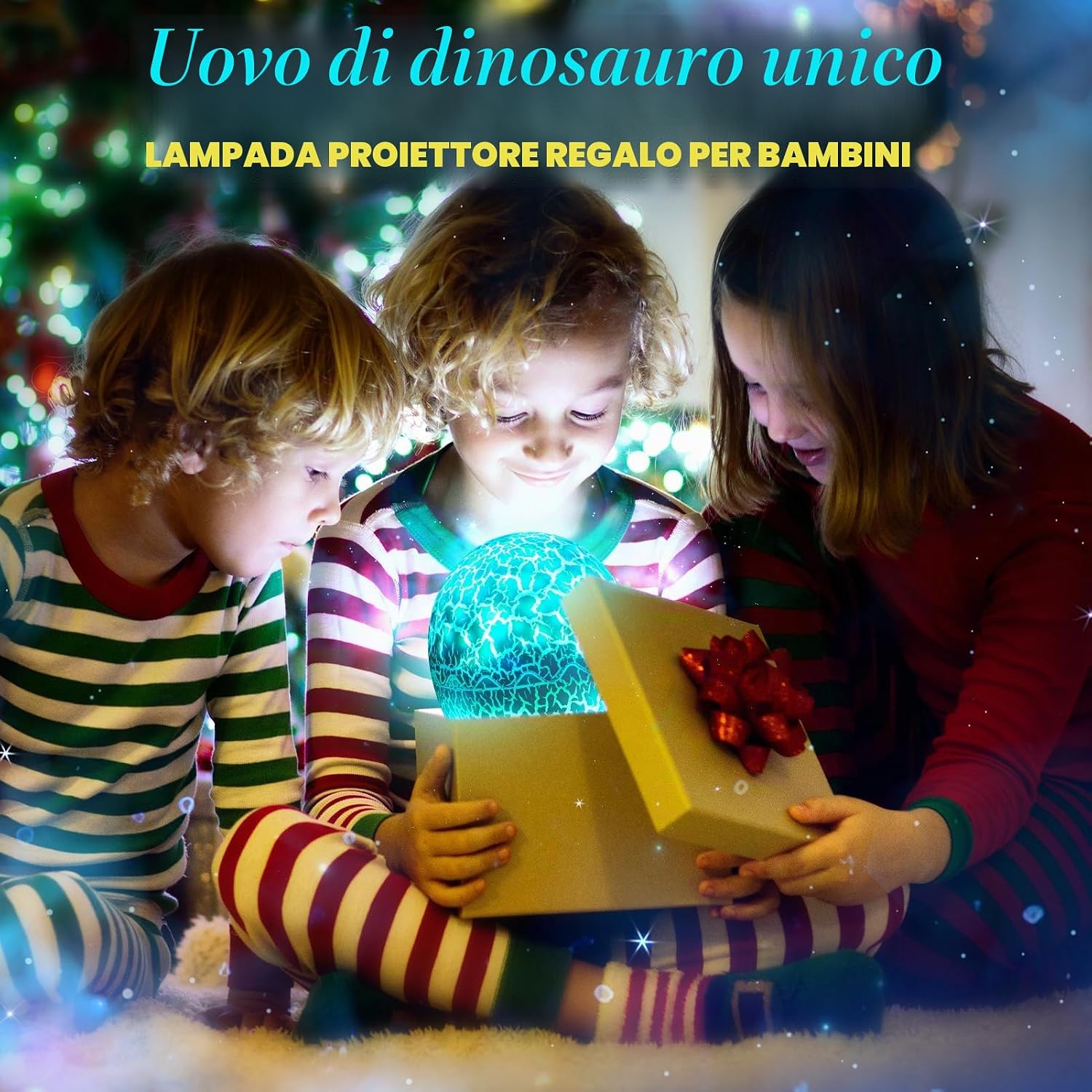 Detalle de iKidiki Regalo Bambino 2-8 Anni: dinosauro con luce notturna e proiettore di stelle