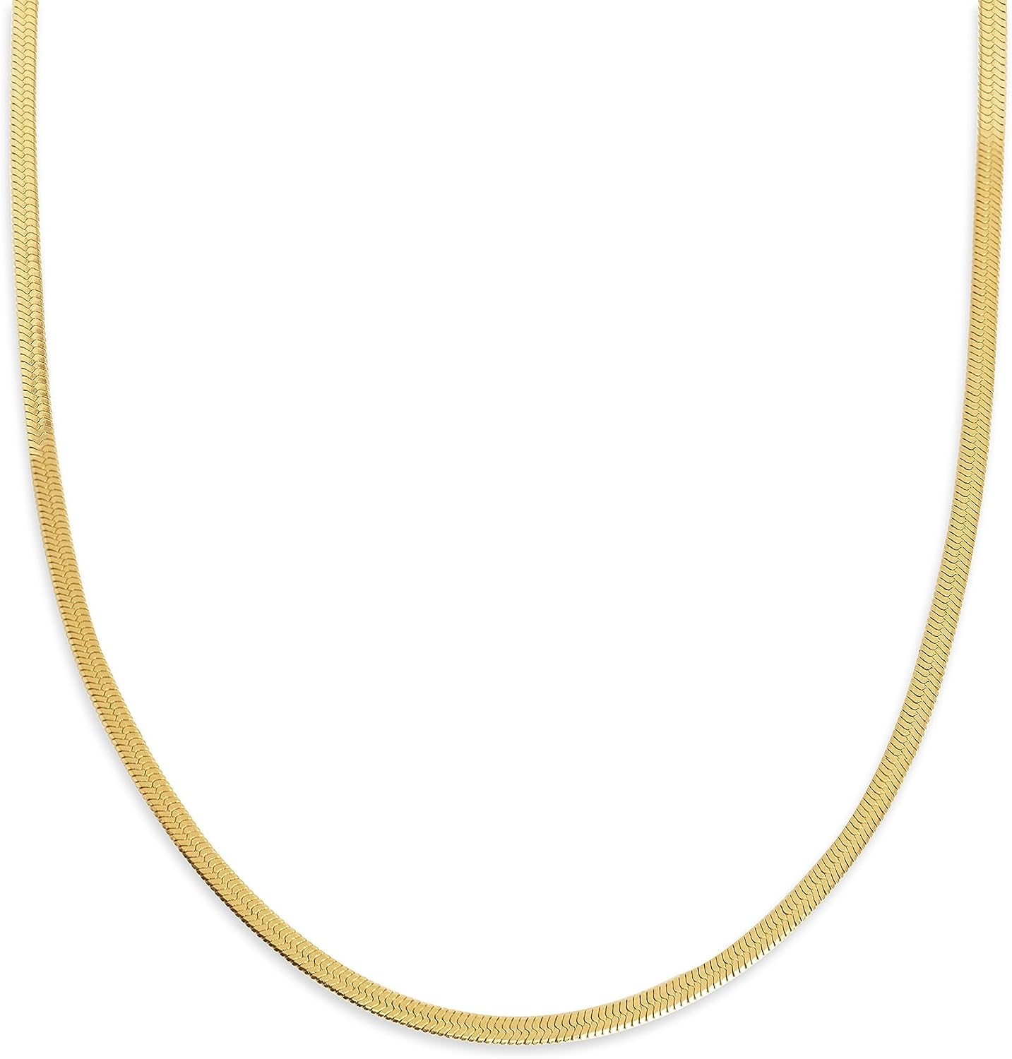 Detalle 2 de SINGULARU Collier Lisse S. Acier inoxydable ou plaqué or 18 Kt – Chaîne plate 40 cm + rallonge