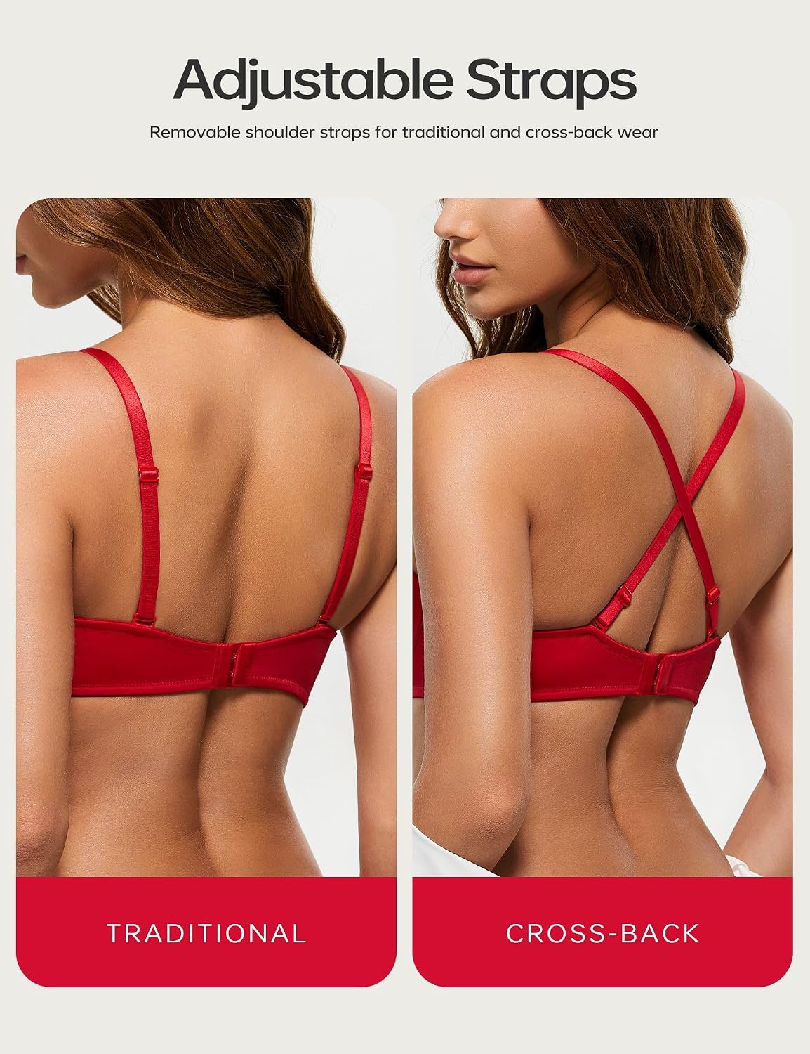 Detalle de Push up deep V plunge T-shirt bra