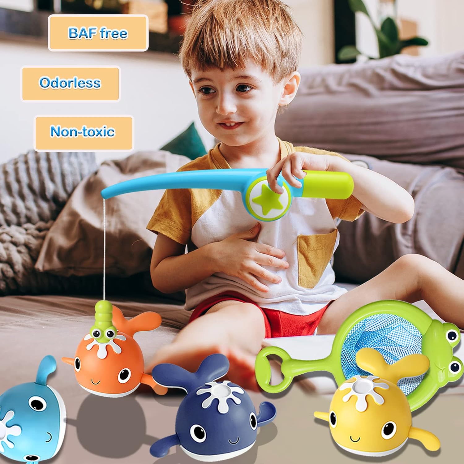 Detalle 2 de LOYUEGIYO Bath Fishing Toy Set, ABS