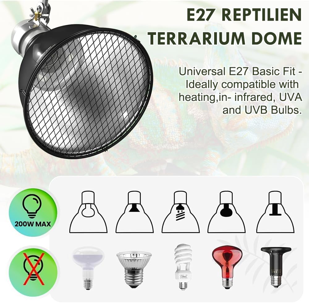 Thumbnail 5 de Aoreun Reptilien Wärmelampe E27 200W