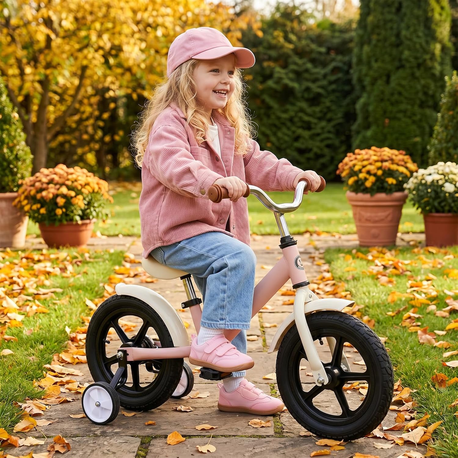 Detalle 2 de STQ KIDS Zapatillas deportivas barefoot para niña (rosa) – suela de caída cero y punta amplia, tallaje 24 EU