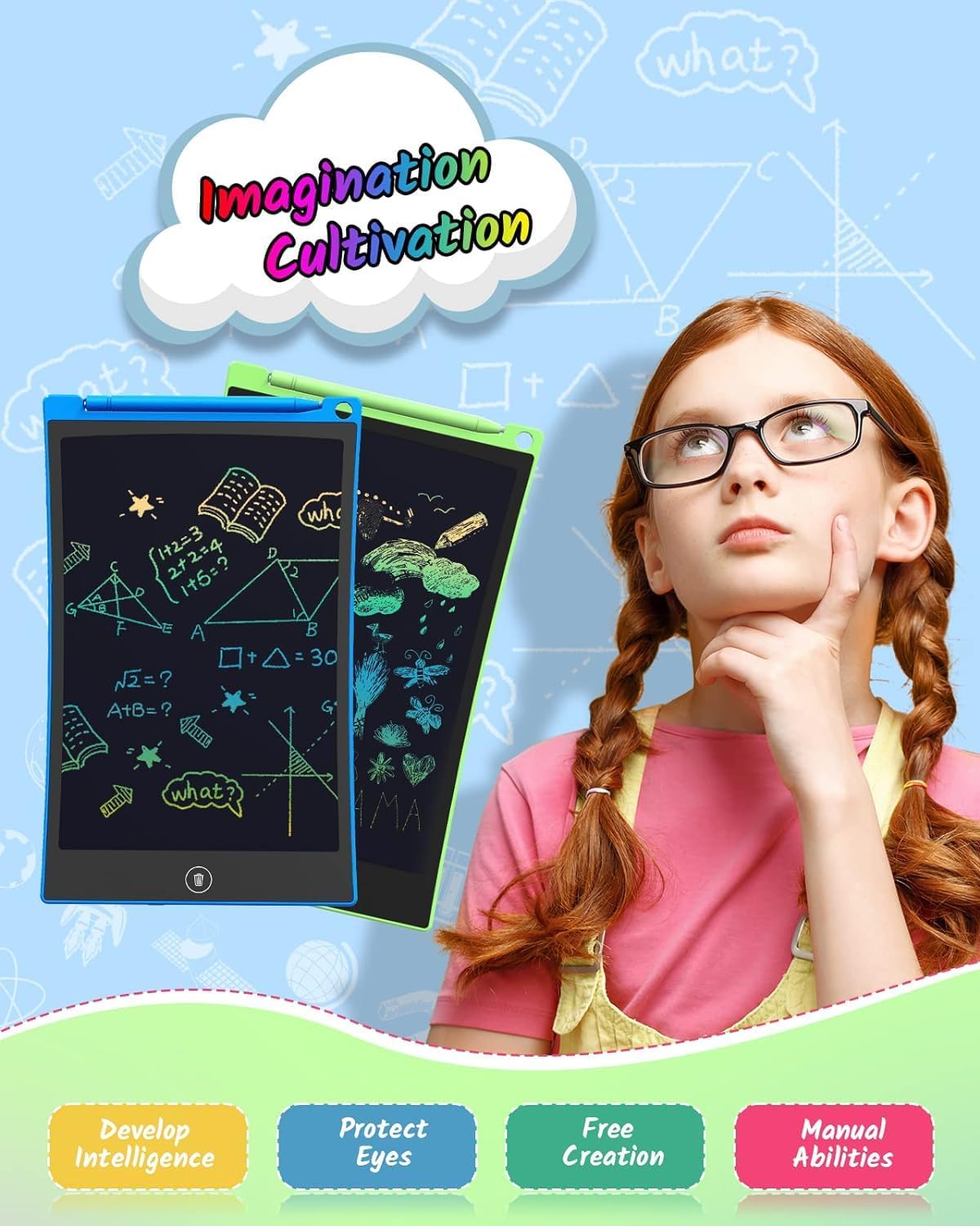 Detalle de LCD writing tablet 8.5 inch pack