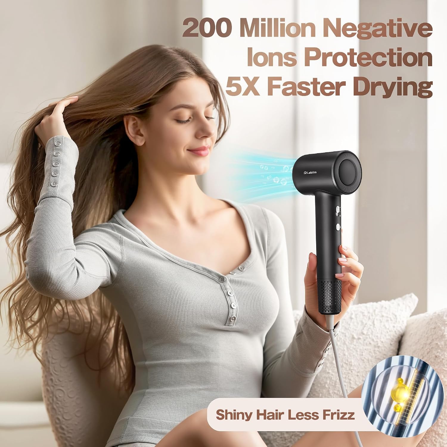 Detalle de Labiim Hair Dryer with 110,000 RPM Motor