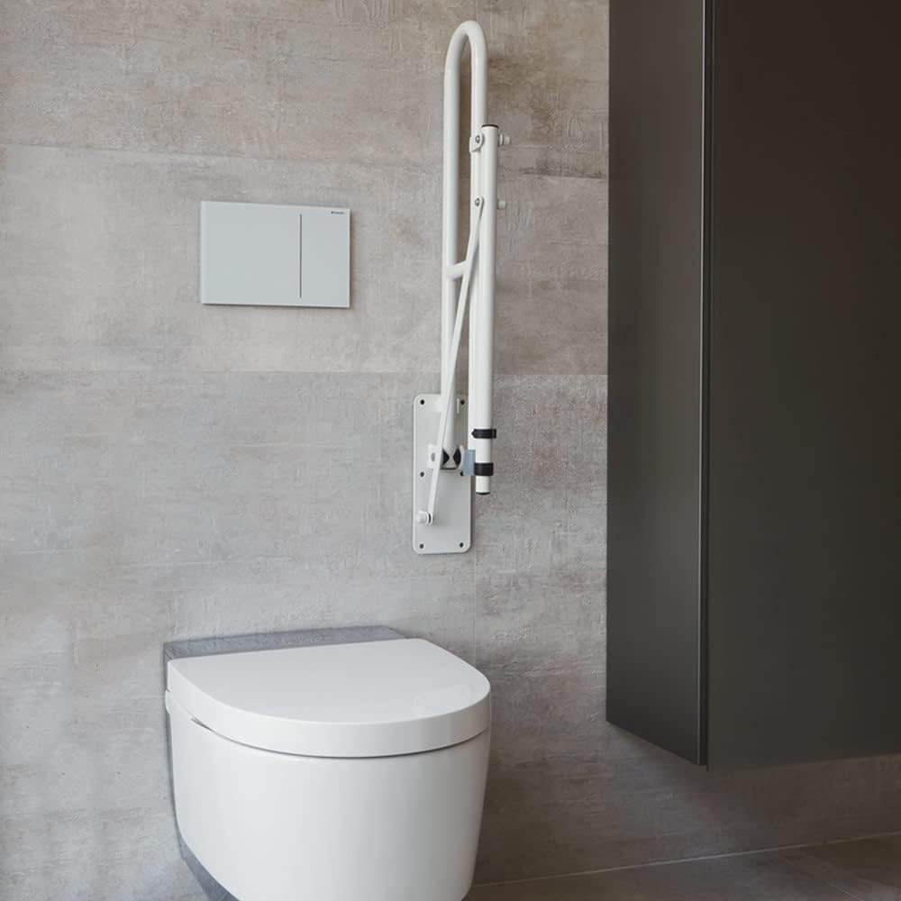 Detalle 2 de NRS Healthcare M48465 opklapbare handgreep met verstelbare steunpoot