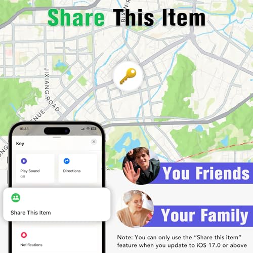 Detalle 2 de Smart Tracker Tags 4 Pezzi di aowoka per Apple Find My: localizzatore Bluetooth IP67 con batteria sostituibile