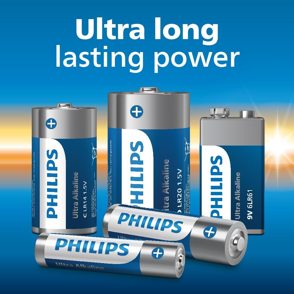Detalle de Philips Ultra AA/AAA Alkaline Batteries Combo – 48 Pack (24 AA + 24 AAA)