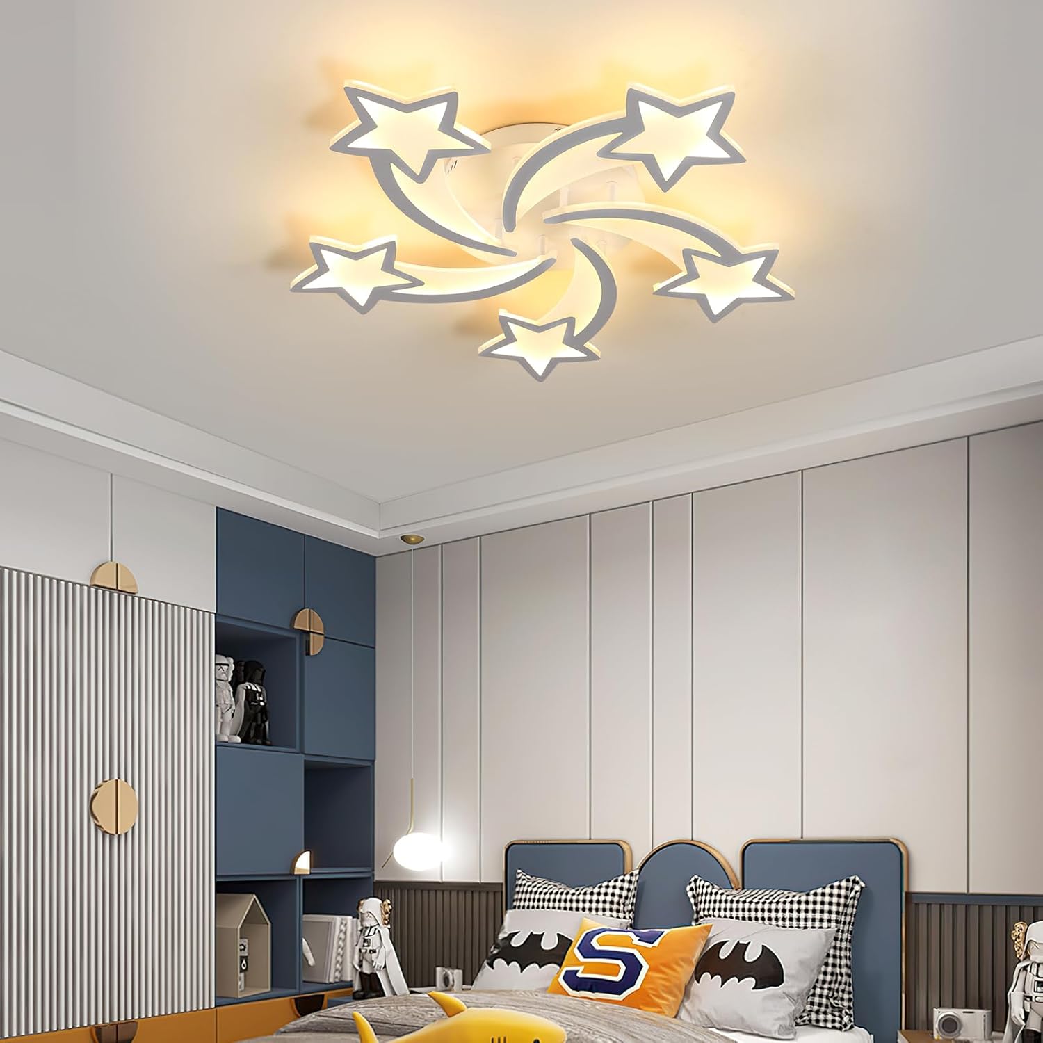 Thumbnail 5 de Plafonnier LED Riserva moderne dimmable à 5 têtes, forme étoile, 70 cm (50 W)