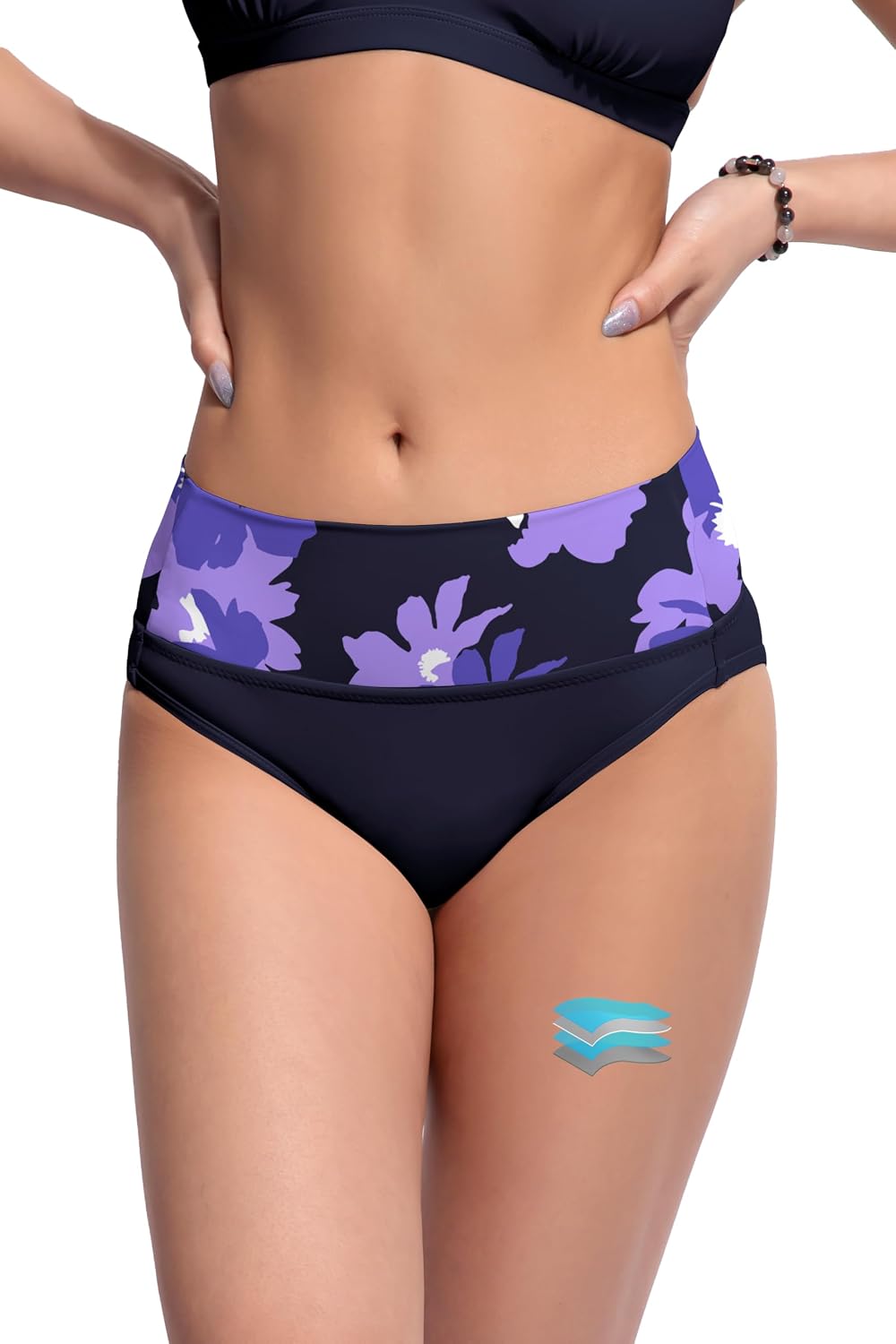 Detalle de Beautikini Period Swimwear Bikini Bottoms: Leakproof, Quick-Dry Bathing Suit for Teens